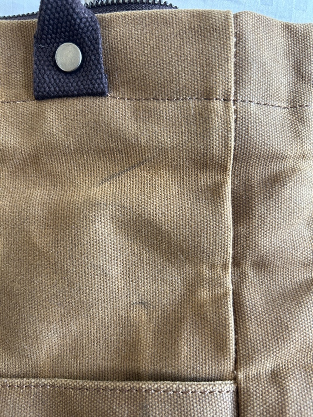Vintage rugged Wax Canvas Tote Bag Shoulder Bag - Picture 13 of 13
